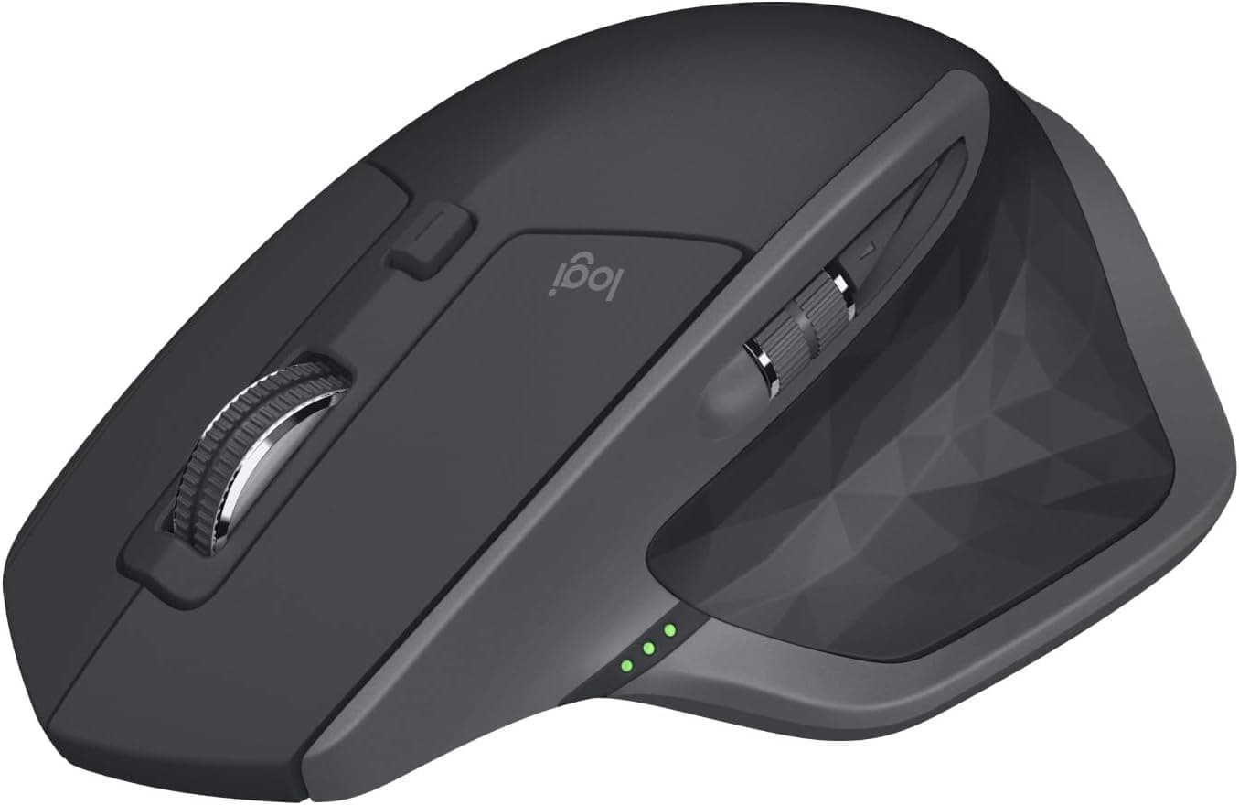 Logitech MX Master 2S Bluetooth Edition Wireless Mouse, desplazamiento superrápido, multisuperficie, ergonómico, recargable, se conecta a 3 ordenadores Mac/PC - Grafito