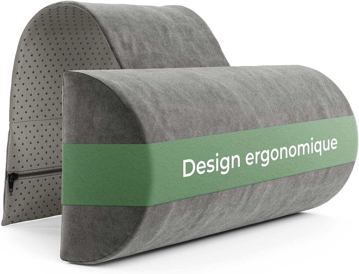 Well B4 Appuie Tete Voiture, Coussins de dou avec contrepoids, 100% Mousse à mémoire de Forme, taie d'oreiller Lavable, Coussin Boudin, cale Nuque, Rouleau liège, Coussin Chaise Gamer, Neck Pillow